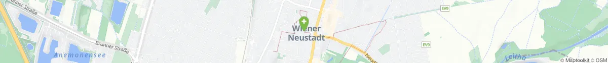 Kartendarstellung des Standorts für Alte Kronen-Apotheke in 2700 Wiener Neustadt